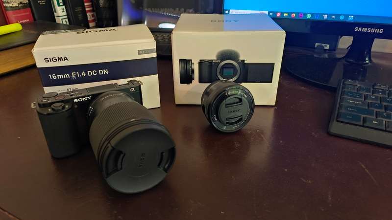 Sony ZV-E10 + 16-50mm Lens + Sigma 16mm F1.4 DC DN Lens