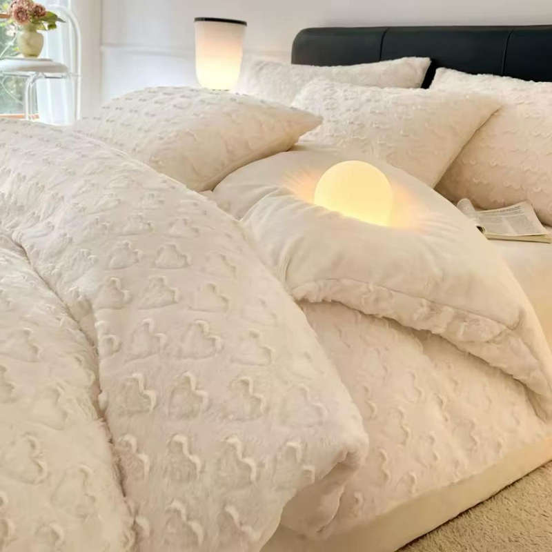 Heart Winter Fleece Comforter