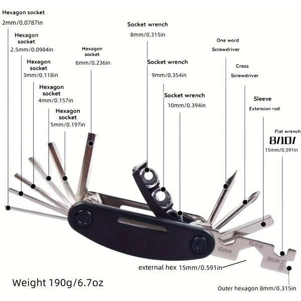 16-In-1 Compact Multi-Tool