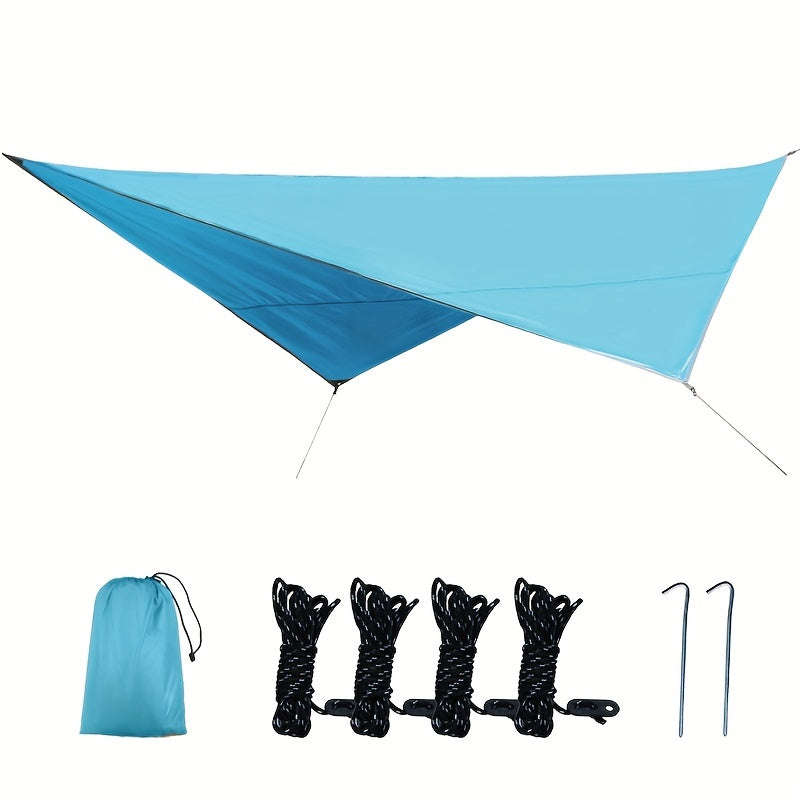 Outdoor Camping Portable Awning, Diamond-Shaped Silver-Plated Gazebo Sun And Rain Protection Awning