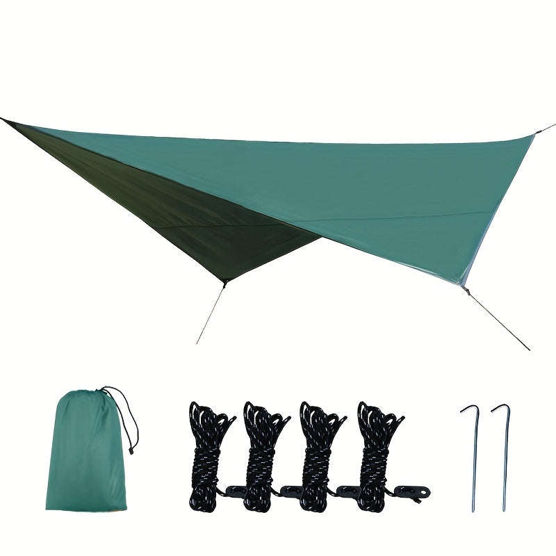 Outdoor Camping Portable Awning, Diamond-Shaped Silver-Plated Gazebo Sun And Rain Protection Awning