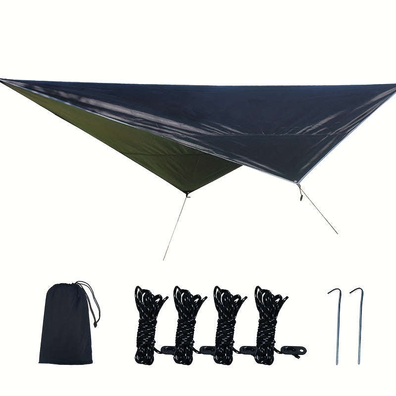 Outdoor Camping Portable Awning, Diamond-Shaped Silver-Plated Gazebo Sun And Rain Protection Awning