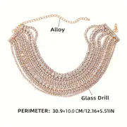 Light Luxury Rhinestone Decorated Necklace