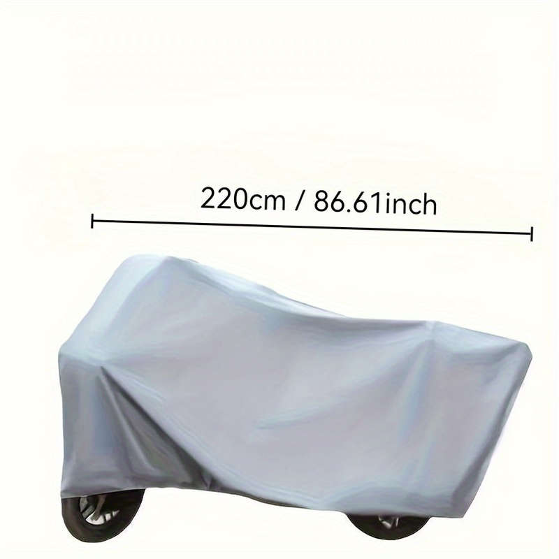 1 Pack Heavy Duty All Weather Motorcycle Cover, Uv Protection, Dust And Rain Proof Polyester, Fleece