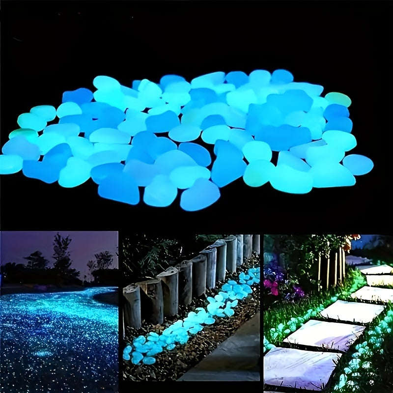 100 Pieces Luminous Stones - Resin Luminous Pebbles,