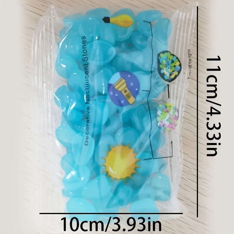 100 Pieces Luminous Stones - Resin Luminous Pebbles,