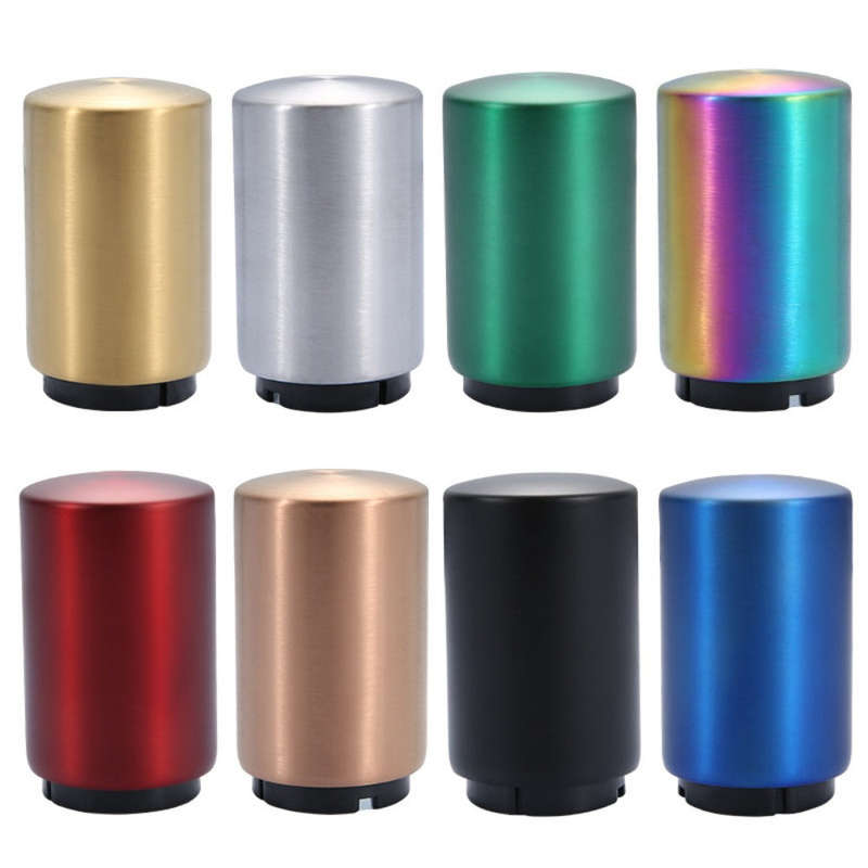 Stainless Steel Automatic Press Bottle Opener - Easy Soda Bottle Cap Remover With Magnet - Easy To U