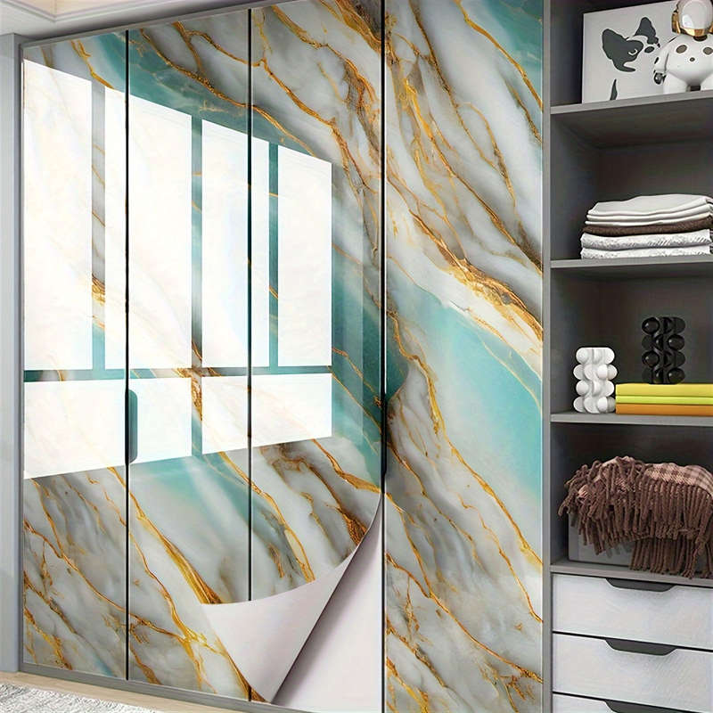1 Roll, Wavy Texture Marble Wallpaper,