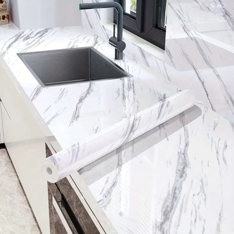 1 Roll, Wavy Texture Marble Wallpaper,