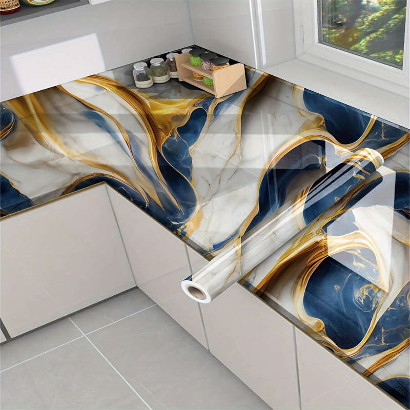 1 Roll, Wavy Texture Marble Wallpaper,