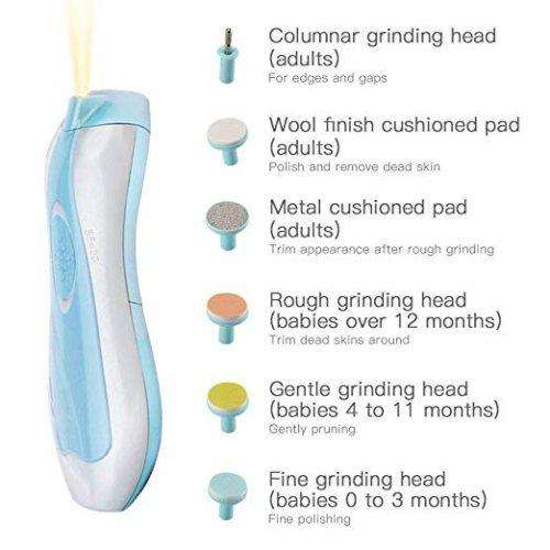 Baby Electric Nail File Safe Baby Nail Trimmer With Light