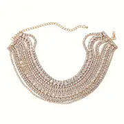 Light Luxury Rhinestone Decorated Necklace