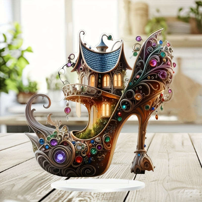 Bohemian Acrylic High Heels Home Decor Sign,
