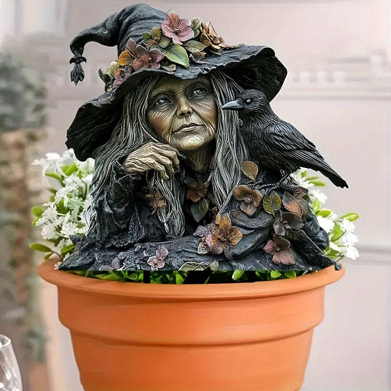 Bohemian Style Acrylic Witch Garden Stake -