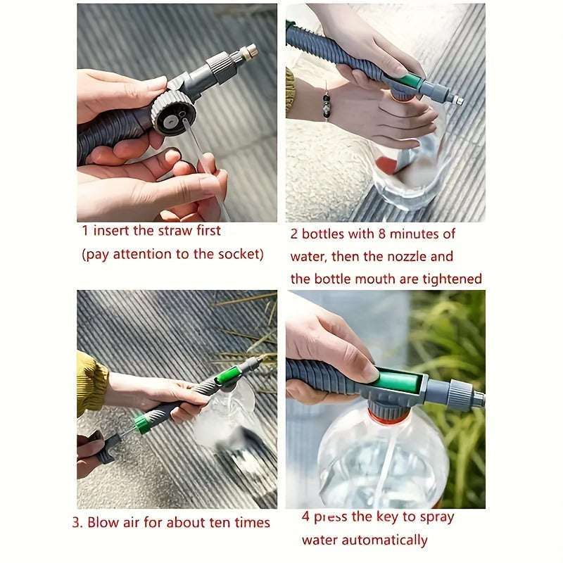 Manual High Pressure Hand Pump Sprayer With Adjustable Nozzle To Kill Mosquitoes, Can Be Used For Ga