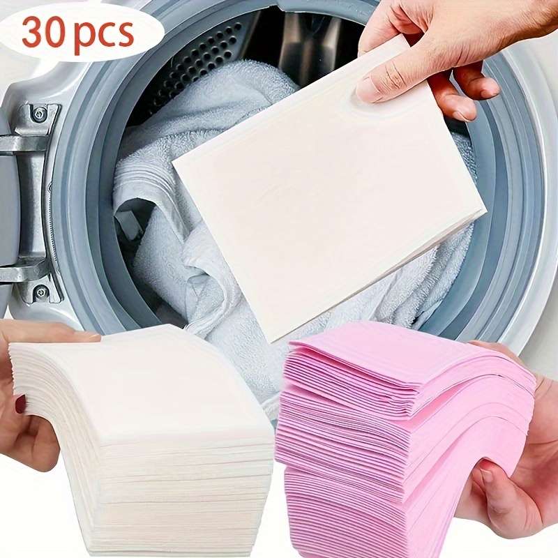 30pcs Pink Laundry Sheets - Long-Lasting Scent