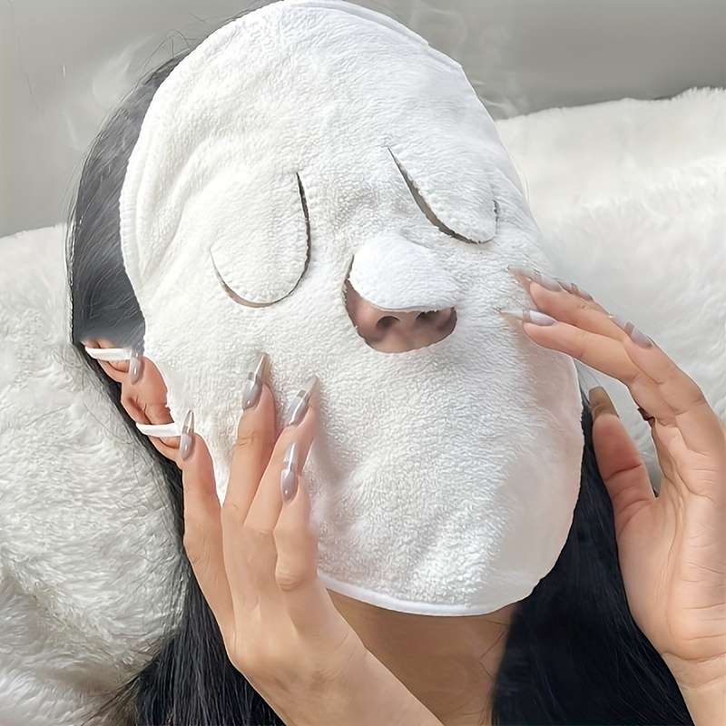 1pc Reusable Hot And Cold Facial Mask Towel For Skin Care