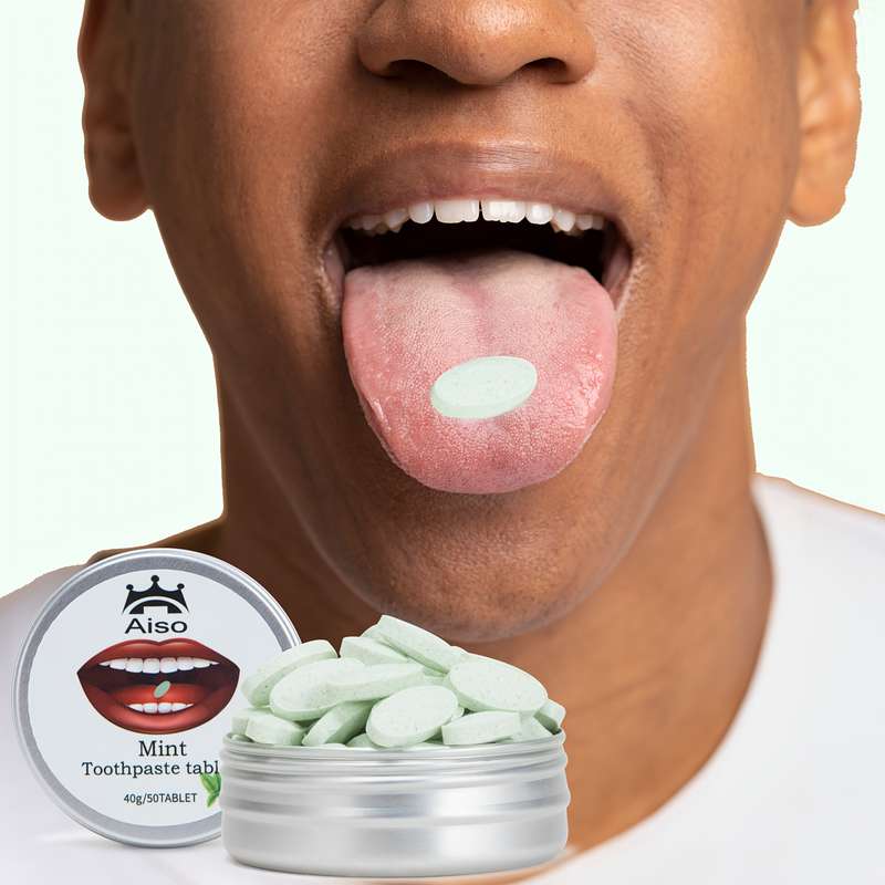 50 Tablets All-Efficient Travel Mint Toothpaste Chewable Tablets