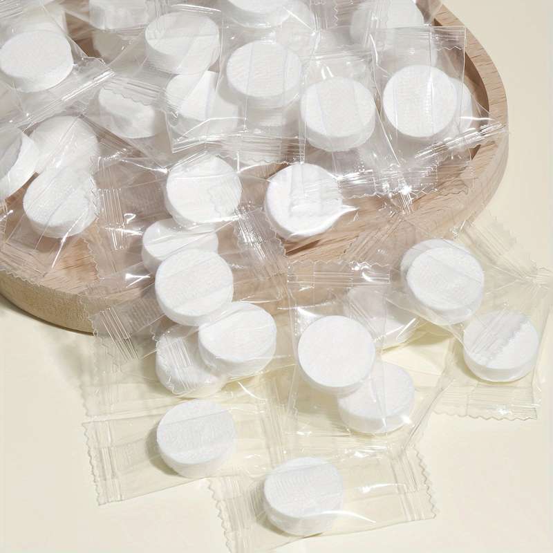 50pcs Compressed Towels Portabledisposablemini Compressed Coin Tissue Toilet Papertablets