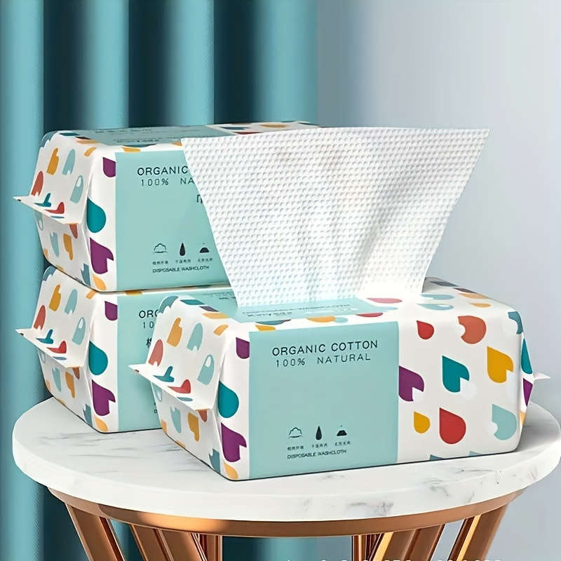 100pcs Premium Organic Disposable Face Towels