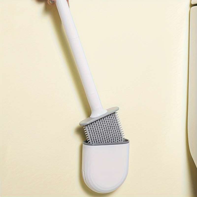 1pc Easy-Clean Silicone Toilet Brush