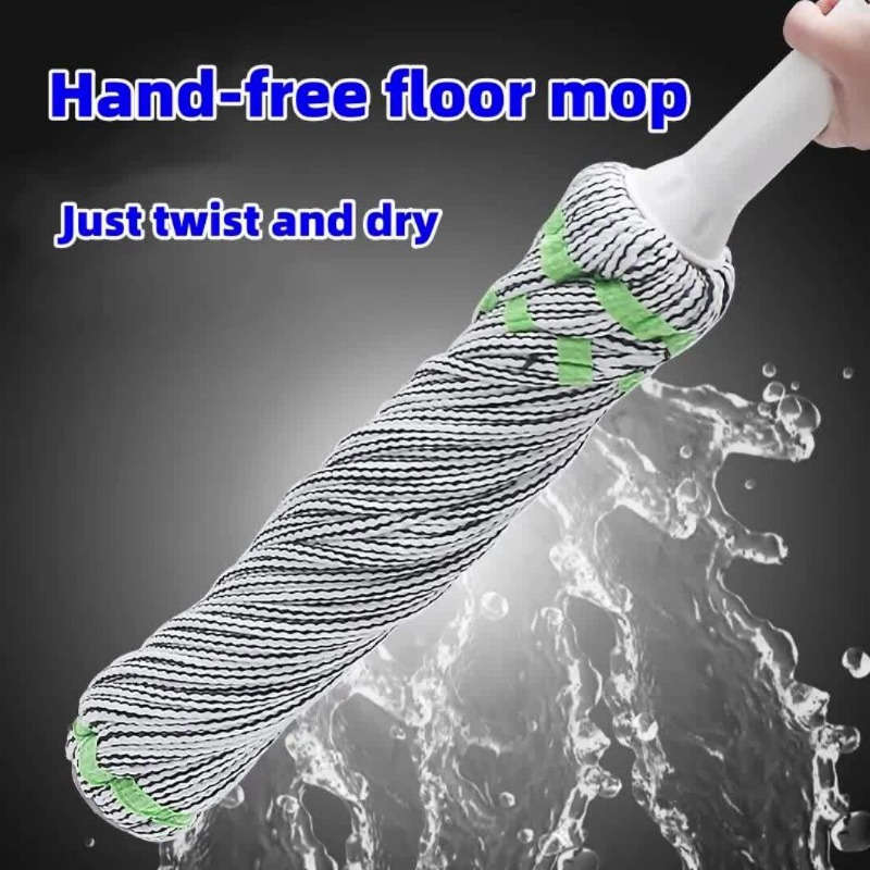 Hands-Free Self-Wringing String Mop For Easy Cleaning