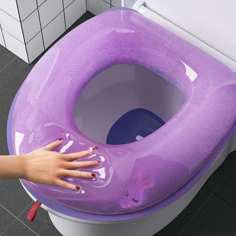 Waterproof Synthetic Rubber Toilet Seat Cover - Reusable