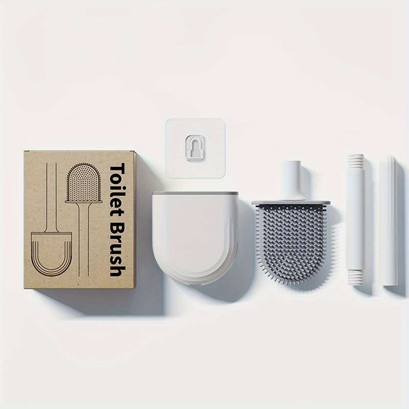 1pc Easy-Clean Silicone Toilet Brush