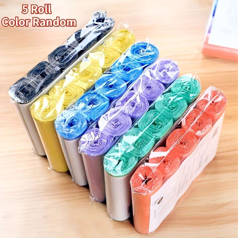 Pack Of 5 Rolls, 100pcs Disposable Trash Bags,