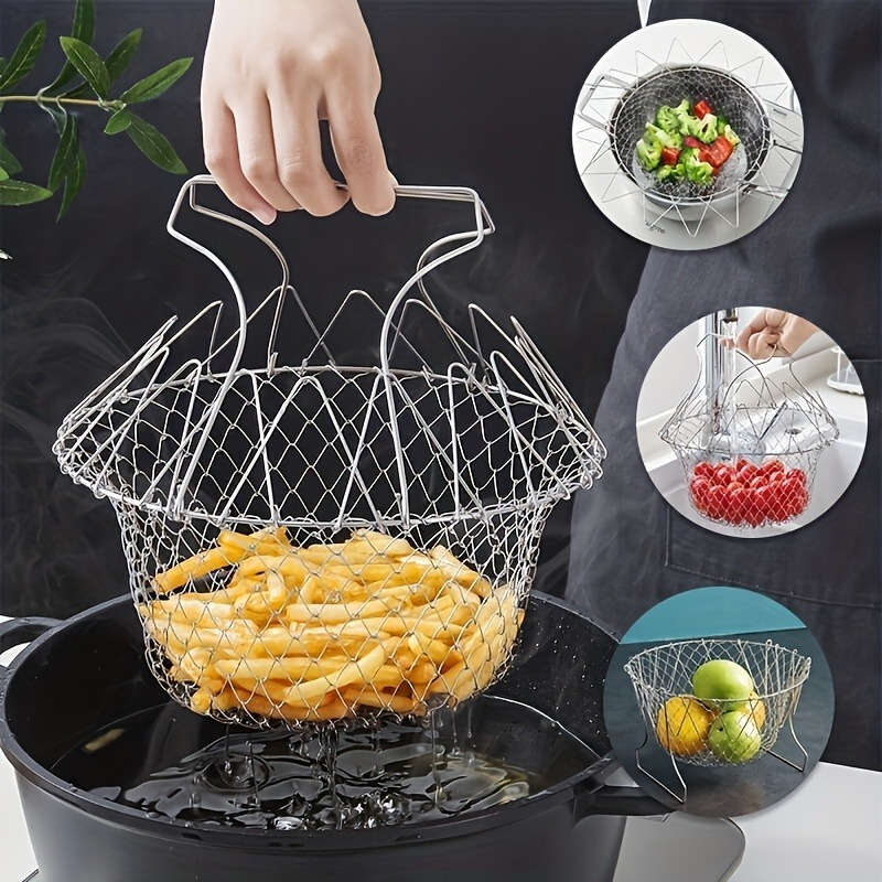 Stainless Steel Folding Fry Basket
