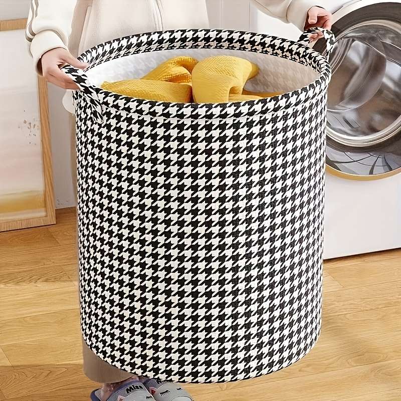 Foldable Fabric Storage Basket With Handlesa
