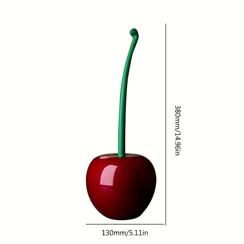 1 Set Novelty Cherry-Shaped Plastic Toilet Brush With Holder