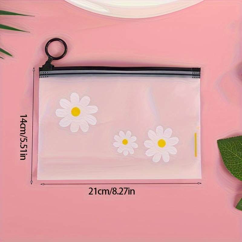 10 Pcs Adorable Daisy Zipper Bags