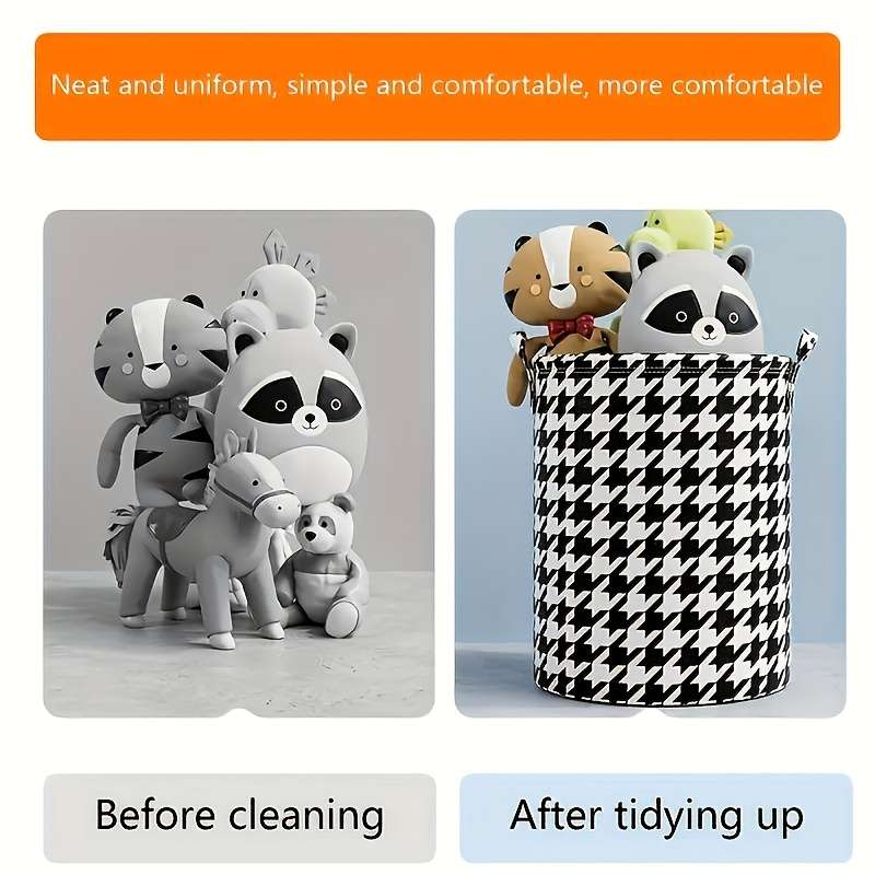 Foldable Fabric Storage Basket With Handlesa