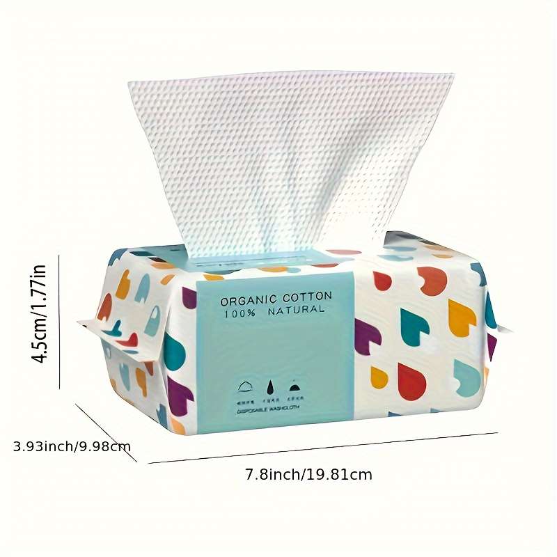 100pcs Premium Organic Disposable Face Towels