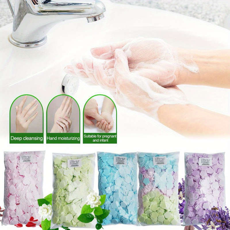 1000pcs Clean Petals Perfume Disposable Hand Soap Flakes