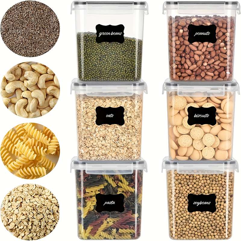 2/6pcs Storage Containers, Multipurpose Airtight Food Storage Containers With Lid