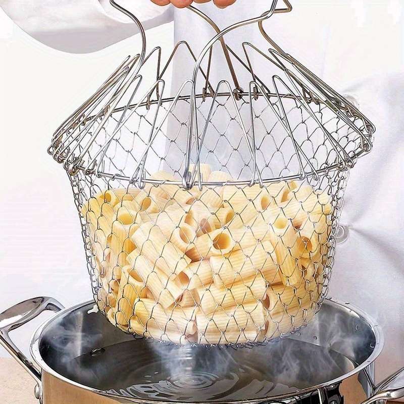 Stainless Steel Folding Fry Basket