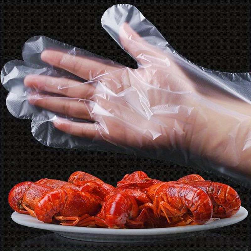 100pcs Disposable Plastic Gloves