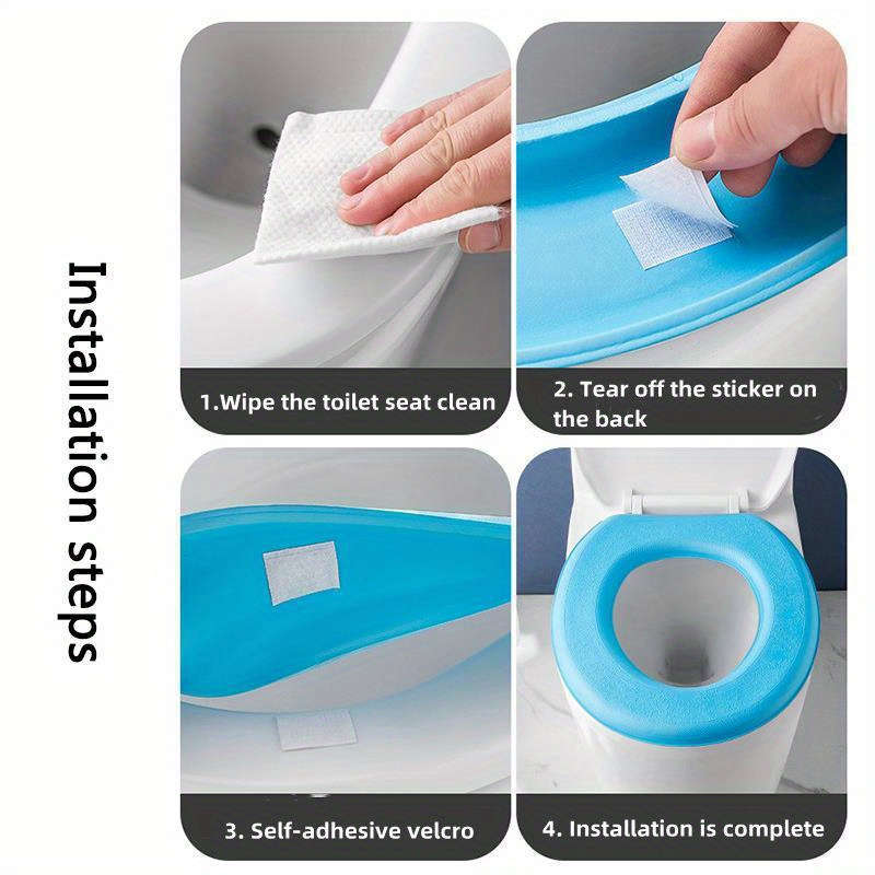 Waterproof Synthetic Rubber Toilet Seat Cover - Reusable