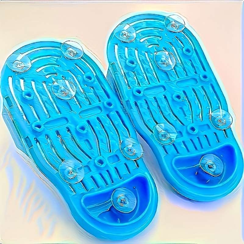 Soothing, Easy-Clean Foot Scrubber & Massager Slippers