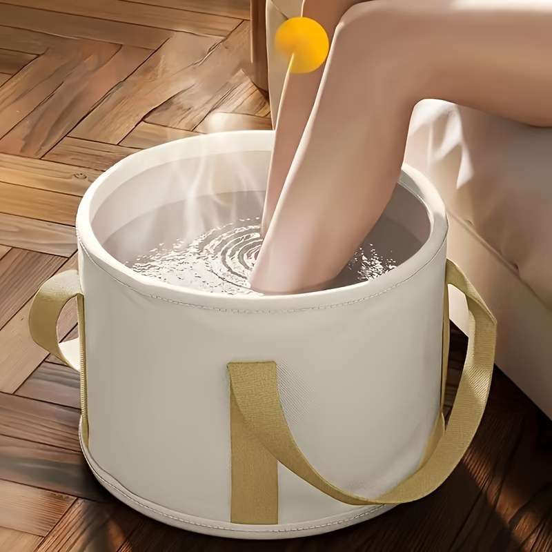 Collapsible Foot Soak Bath Tub - Insulated Non-Electric Portable Spa Basin