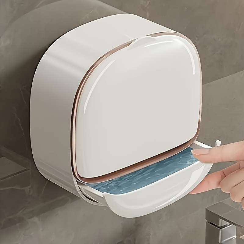 Easy-Install No-Drill Double Layer Soap Dish With Lid