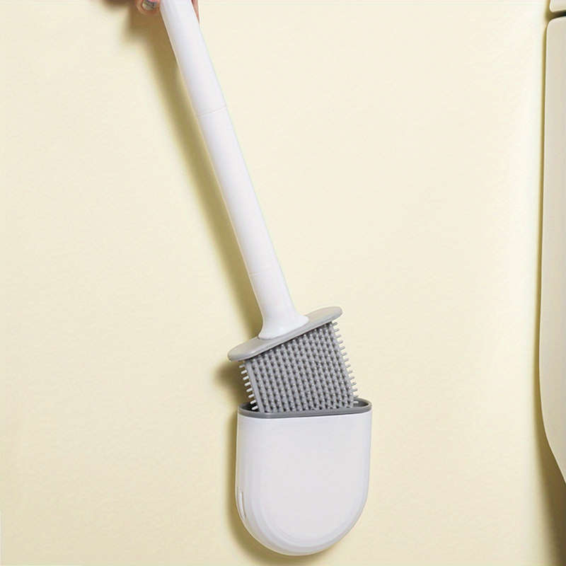 1pc Easy-Clean Silicone Toilet Brush