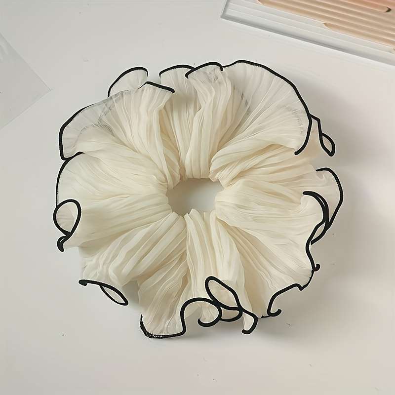 4pcs Elegant Fabric Hair Ties With Tassel Design