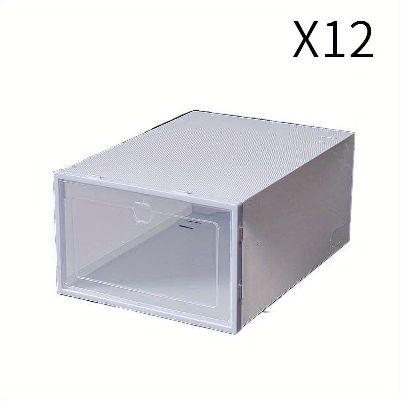 12 Plastic Shoe Storage Boxes