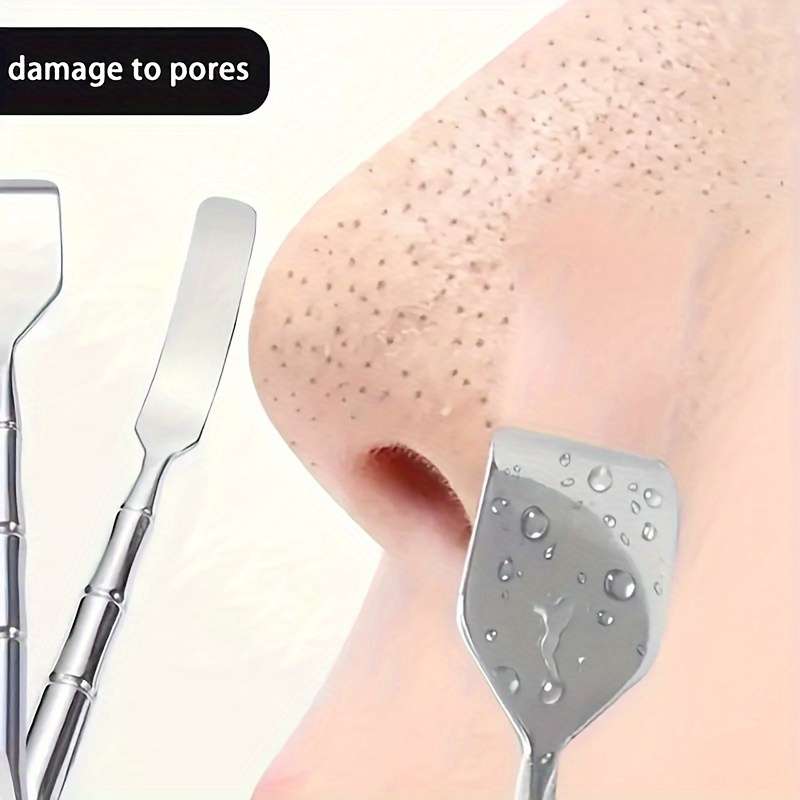 A Stainless Steel Blackhead Cleaning Tool