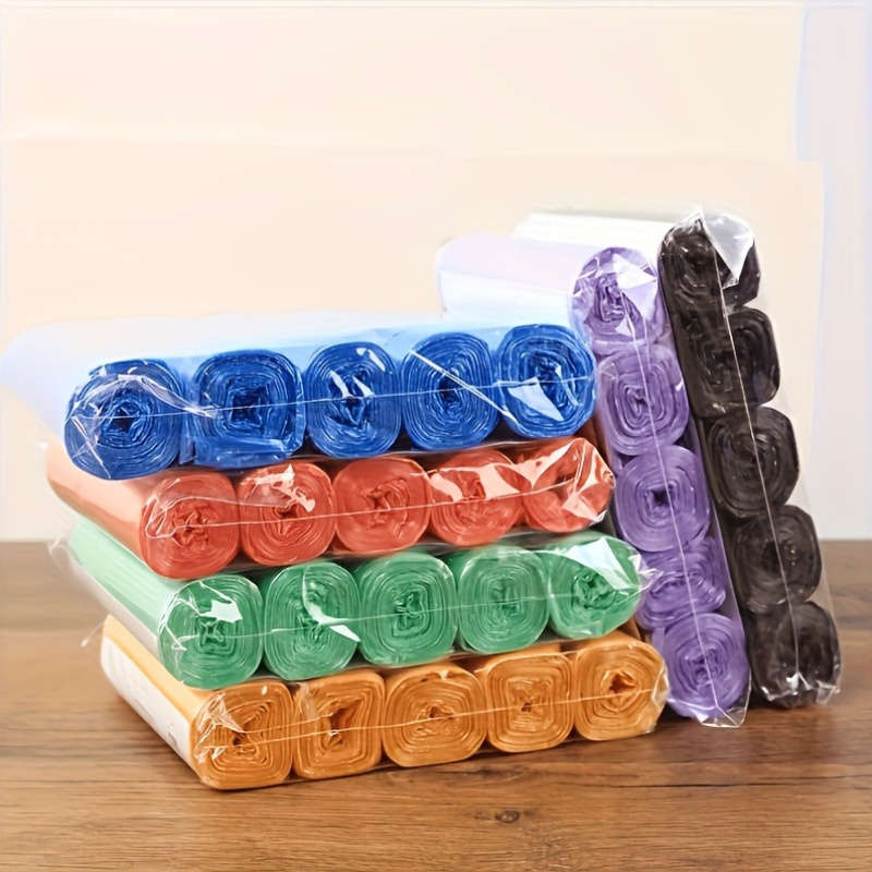 Pack Of 5 Rolls, 100pcs Disposable Trash Bags,