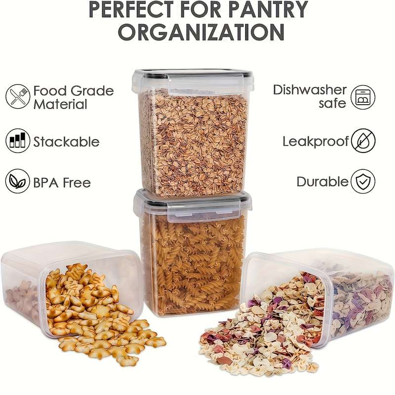 2/6pcs Storage Containers, Multipurpose Airtight Food Storage Containers With Lid