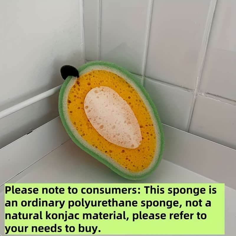 1pc Soft Fruit-Shaped Konjac Bath Sponge